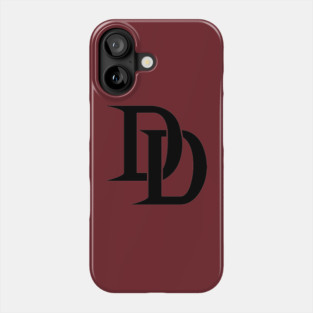 Daredevil Symbol Fan Art | Marvel-Inspired Dark Hero Tribute | Comic Book Illustration | Superhero Wall Art | Vigilante Fan Gift Phone Case