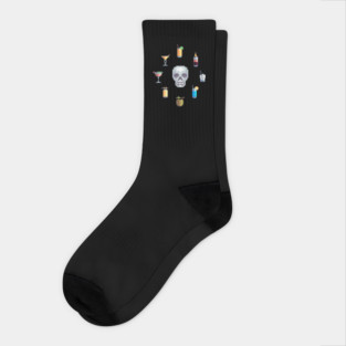 Skull & Cocktails Socks