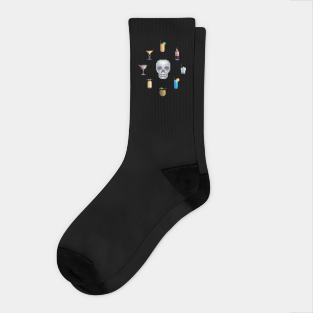 Skull & Cocktails Socks by Dr. Cork