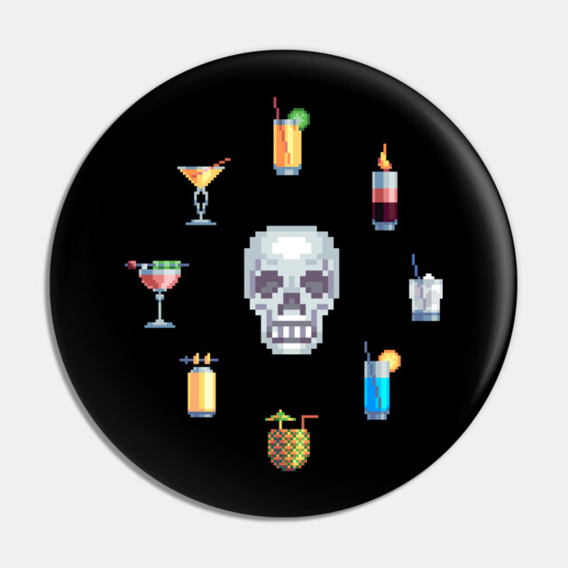 Skull & Cocktails Pin by Dr. Cork