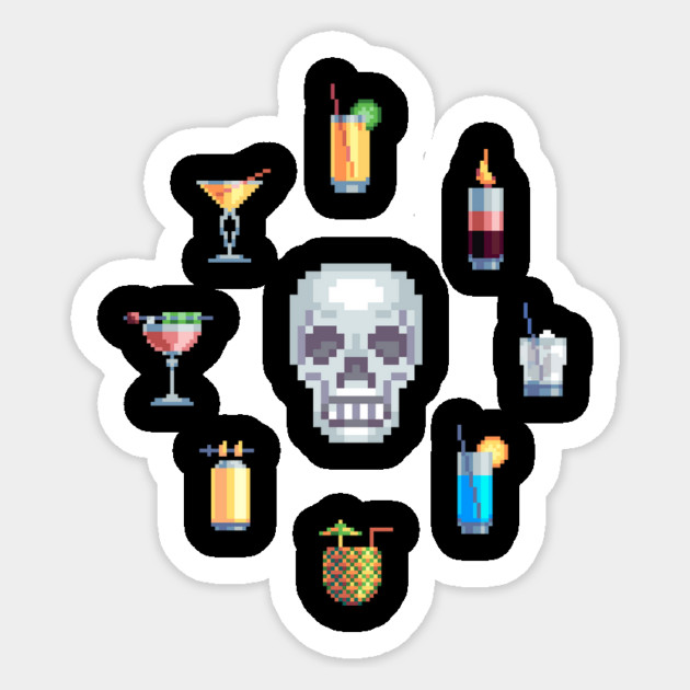 Skull & Cocktails Sticker by Dr. Cork