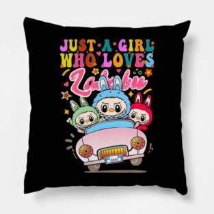 Funny Labubu Cute Labubu The Monsters Meme Girls Women Kids Pillow