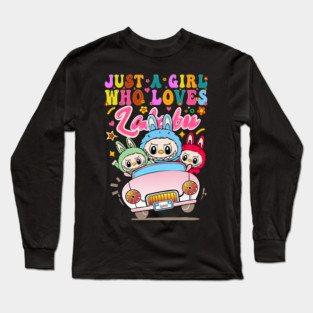Funny Labubu Cute Labubu The Monsters Meme Girls Women Kids Long Sleeve T-Shirt
