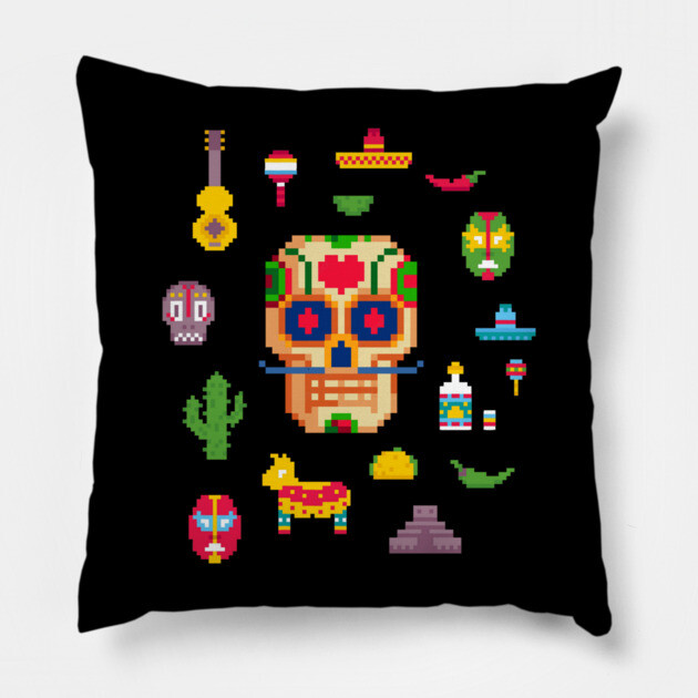 Day of the Dead Pillow by Dr. Cork