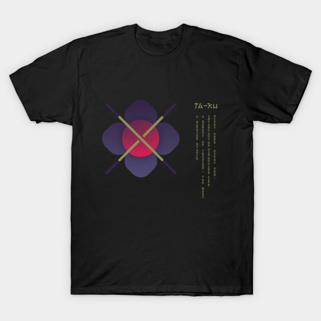 Taiko Haiku Flower T-Shirt by WebCreativeStore