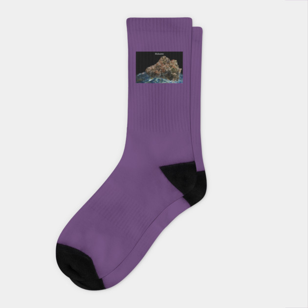Blue Rock Biskante - Weed Design Socks by MrGreenGenes420