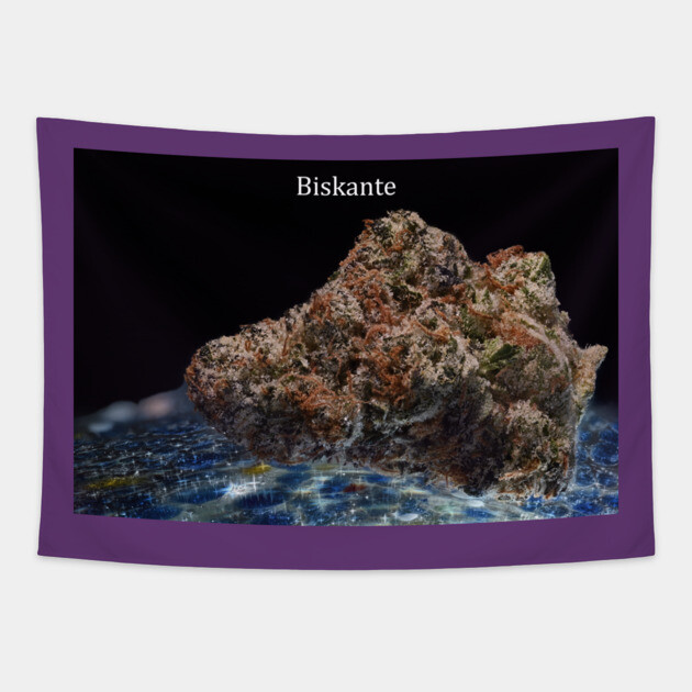 Blue Rock Biskante - Weed Design Tapestry by MrGreenGenes420