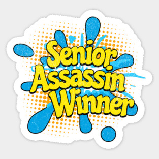 Senior Assassin Winner School Graduation Water Game Sticker