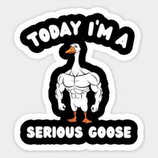 Today I'm A Serious Goose Sticker