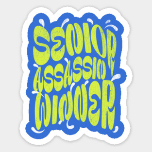 Senior Assassin Winner School Graduation Water Game Sticker
