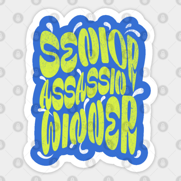 Senior Assassin Winner School Graduation Water Game Sticker by Yesteeyear