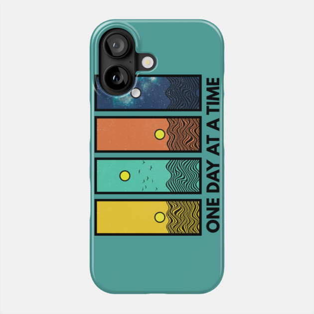 One Day at a Time Inspirational Design Phone Case by casualteesinc