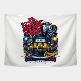 Le Gobelet Noir Paris Bar and Restaurant Orlando Florida Tapestry