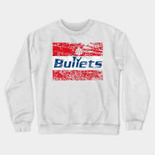 Washington Bullets Distressed Crewneck Sweatshirt