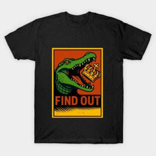 No Kings Alligator Eating Crown T-Shirt