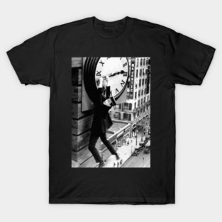 Harold Lloyd – Hanging Clock Scene, 1923 Classic T-Shirt