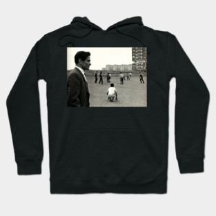 Pasolini Watching the Suburbs – Italian Neorealism Icon Hoodie