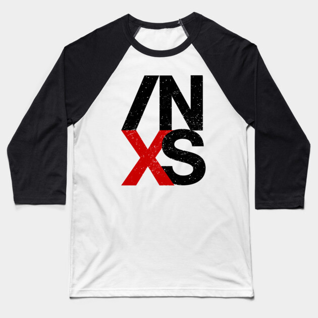 INXS Fan Art Baseball T-Shirt by Timeless Chaos