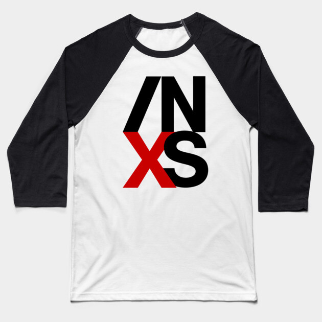 INXS Fan Art Baseball T-Shirt by Timeless Chaos