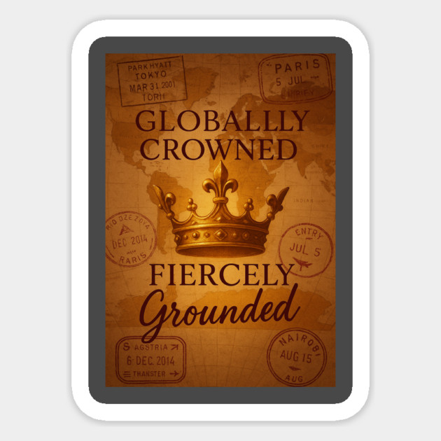 Globally Crowned Sticker by FirstClassQueen