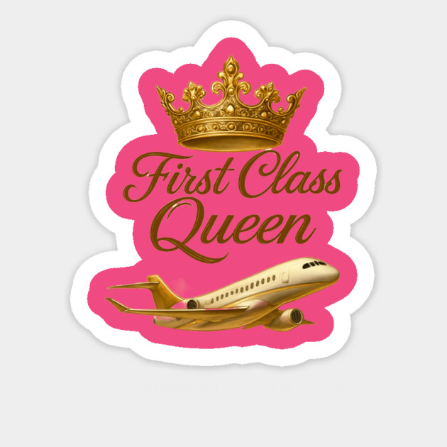 crown aircraft Sticker by FirstClassQueen