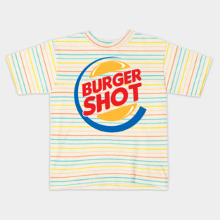 Burger Shot GTA Parody – Modern Fast Food Style Logo Kids T-Shirt