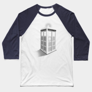 3D TARDIS Baseball T-Shirt