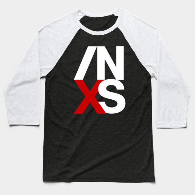 INXS Fan Art Design Baseball T-Shirt by Timeless Chaos