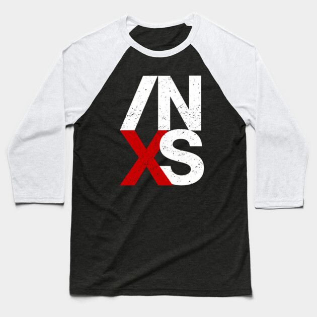 INXS Fan Art Baseball T-Shirt by Timeless Chaos