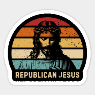 Republican-Jesus Sticker