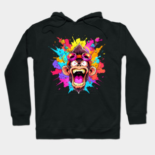 Crazy Funky Angry Monkey Hoodie