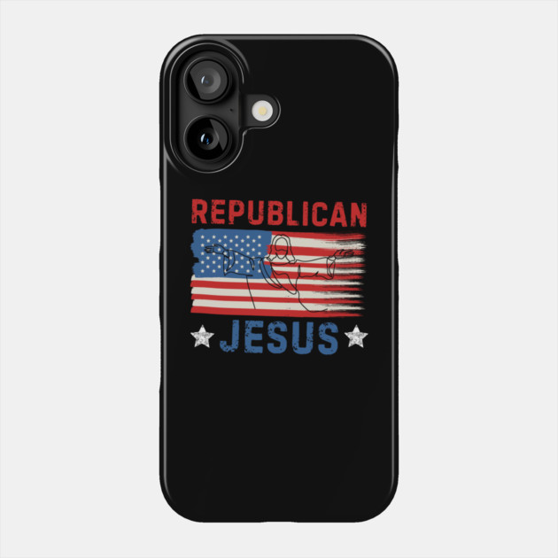 Republican-Jesus Phone Case by Creatifly Graphic Tees
