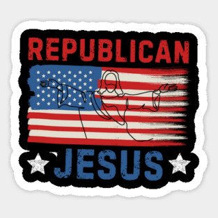 Republican-Jesus Sticker