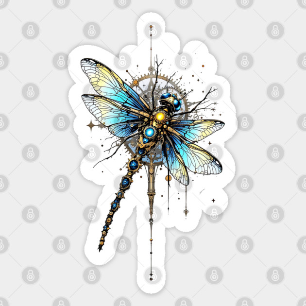 Steampunk Dragonfly Sticker by HolidayBug