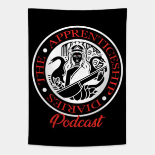 TAD Podcast Logo T-Shirt (White) Tapestry