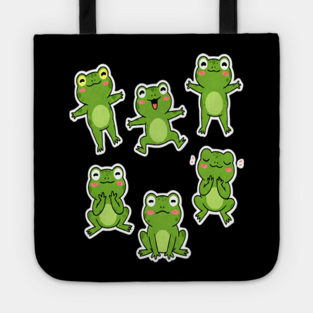 Dancing Frog frogs dancing dance dancer music meme musician Tote by OUTFITPAW