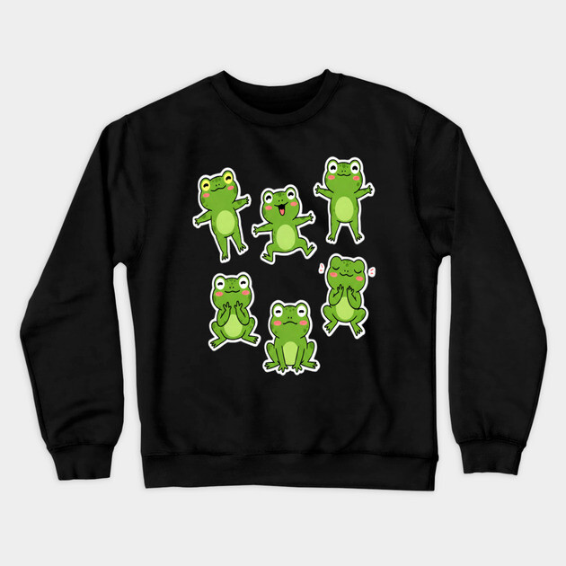Dancing Frog frogs dancing dance dancer music meme musician Crewneck Sweatshirt by OUTFITPAW