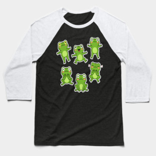 Dancing Frog frogs dancing dance dancer music meme musician Baseball T-Shirt
