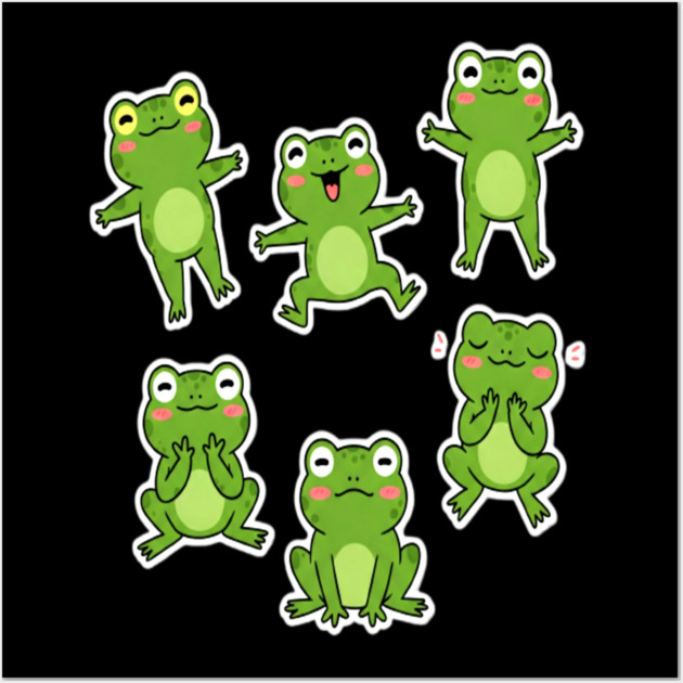 Dancing Frog frogs dancing dance dancer music meme musician Wall Art by OUTFITPAW