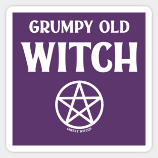 Grumpy Old Witch Pagan Wiccan Cheeky Witch® Sticker