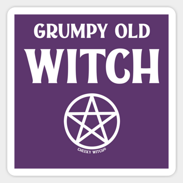 Grumpy Old Witch Pagan Wiccan Cheeky Witch® Sticker by Cheeky Witch
