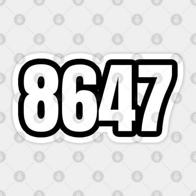 8647 Sticker by Creatifly Graphic Tees