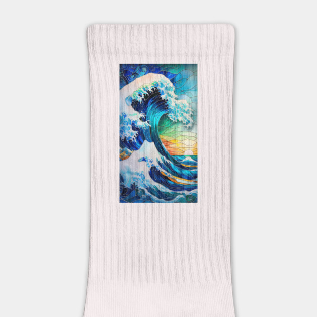 Stained Glass The Great Wave off Kanagawa by JessArty