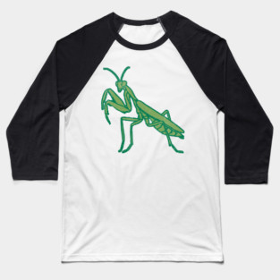 Stay Mantis Chill – Praying Mantis Minimalist Design Baseball T-Shirt