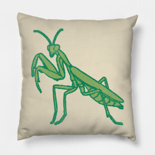 Stay Mantis Chill – Praying Mantis Minimalist Design Pillow