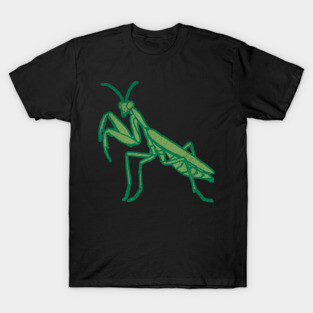 Stay Mantis Chill – Praying Mantis Minimalist Design T-Shirt