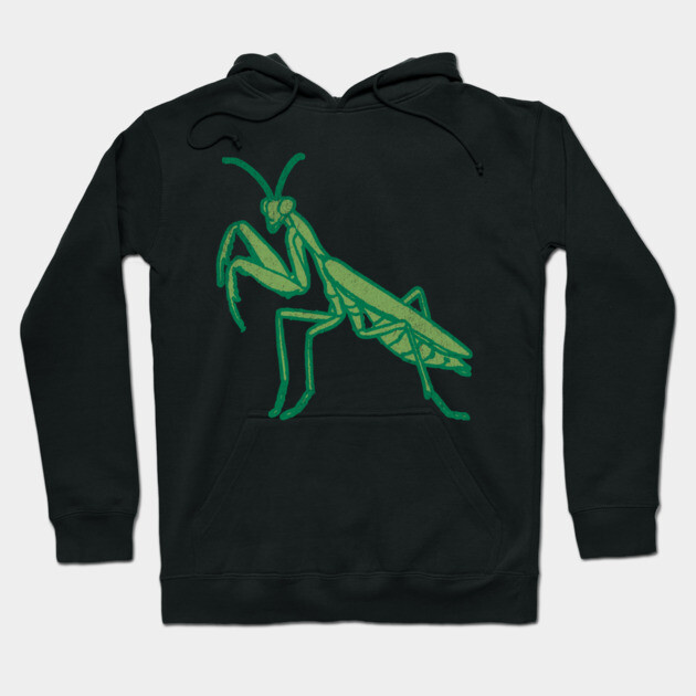 Stay Mantis Chill – Praying Mantis Minimalist Design Hoodie by DonWillisJrArt