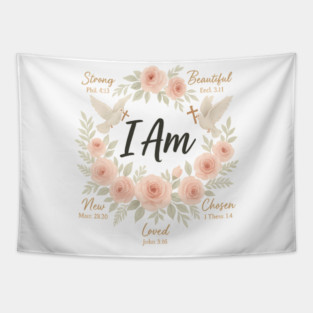 Faithful Affirmations Wreath Tapestry