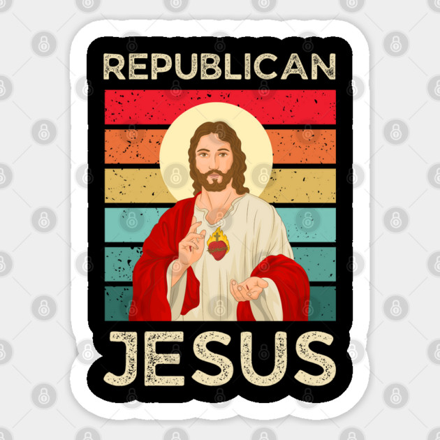 Republican-Jesus Sticker by Creatifly Graphic Tees