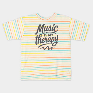 Music is My Therapy Kids T-Shirt